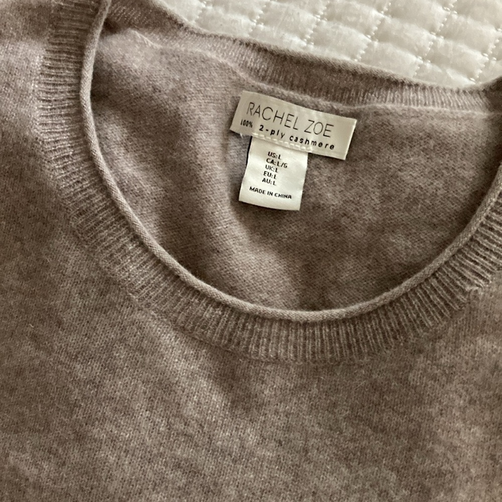 RACHEL ZOE 100% 2-Ply Cashmere Seeater